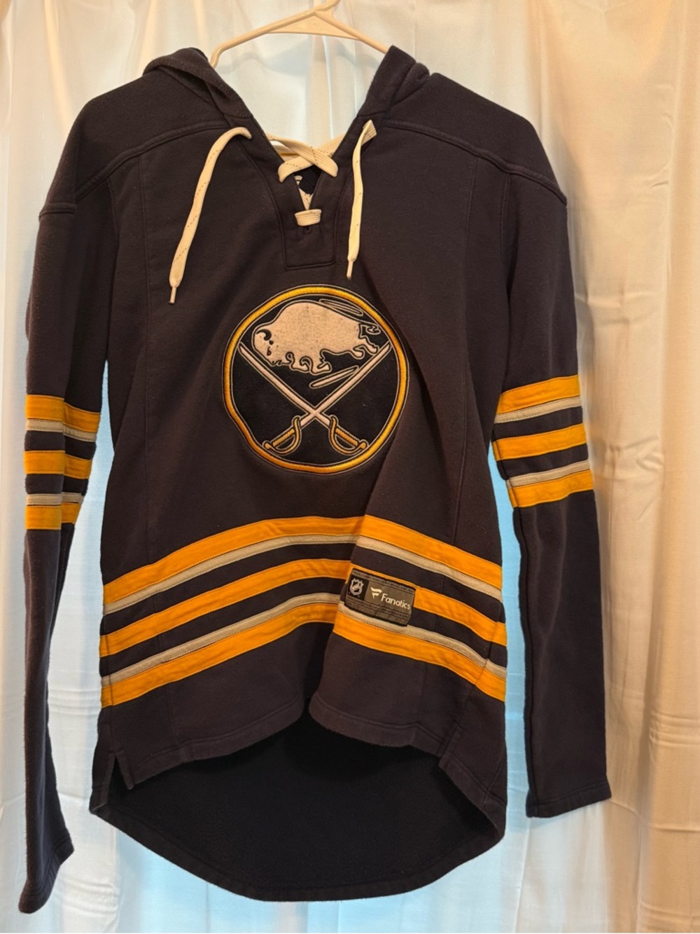 Fanatics Navy Blue and Gold Buffalo Sabres Hooded Sweater